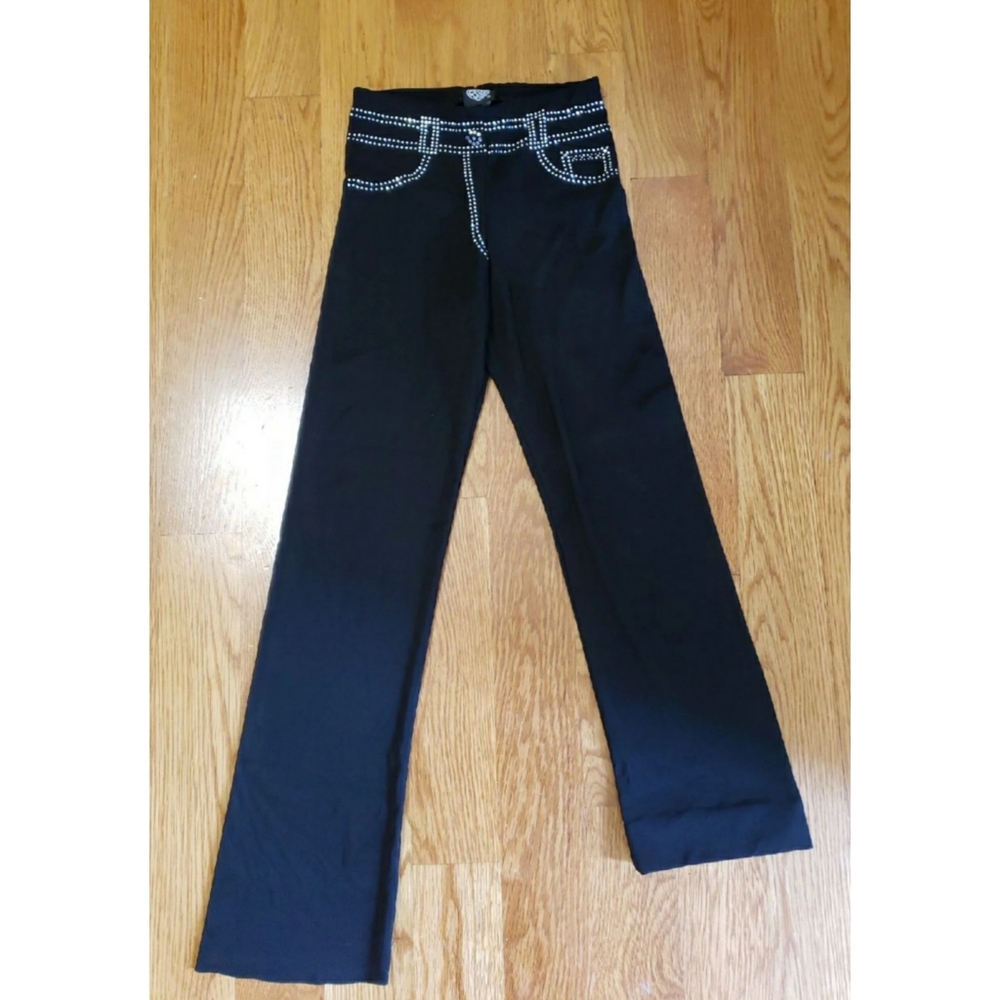 Dancewear/jazz pants with rhinestone embellishment